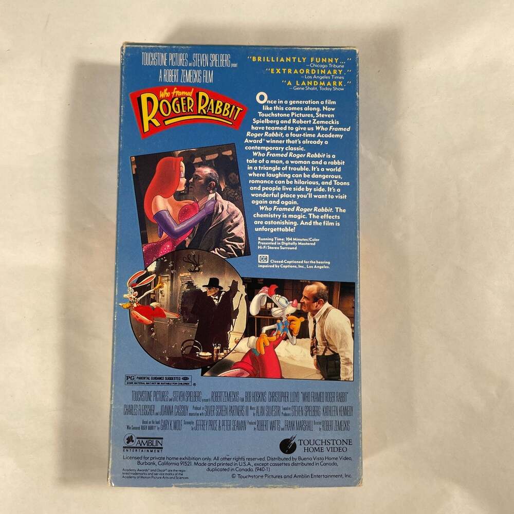 Who Framed Roger Rabbit VHS 1989 - Picture 5 of 10
